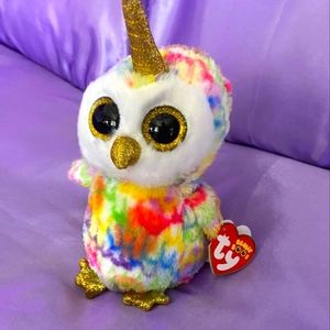Unicorn owl beanie boo